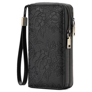 Clotth Women’s Wallet with Detachable Wristlet & Grip Strap - RFID Blocking Large Capacity Vegan Leather Clutch for Travel,Shopping & Daily Use - 1 of 4