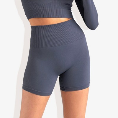 Anna-Kaci Active Women's High-Waisted Seamless Biker Shorts Yoga Compression Workout Shorts for Gym and Running Fitness