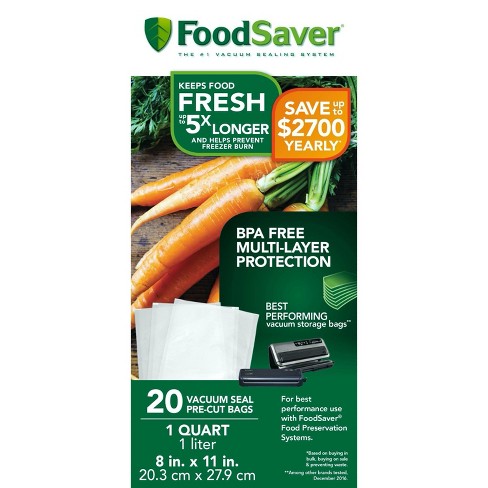 Foodsaver 20ct Quart Bags : Target