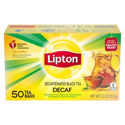 Lipton Decaffeinated Black Tea Bags - 50ct/3.3oz