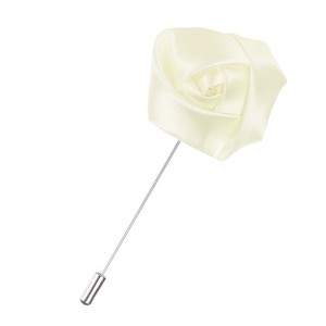 Unique Bargains Wedding Groom Boutonnieres Rose Flower Lapel Pins for Men 1 Pc - 1 of 4