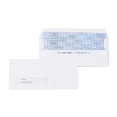 MyOfficeInnovations Self Seal Security Tinted Bus.Envelope 4 1/8" x 9 1/2" White 500/BX 511290