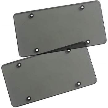 Zone Tech Car Clear Smoked License Plate Cover Frame - 2-pack Premium  Quality Novelty/license Plate Clear Smoked Flat Shields-fits Standard Us  Plates : Target
