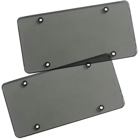 Zone Tech Clear Smoked Unbreakable License Plate Shields - 2-pack Novelty/license  Plate Clear Smoked Flat Thick Shields : Target