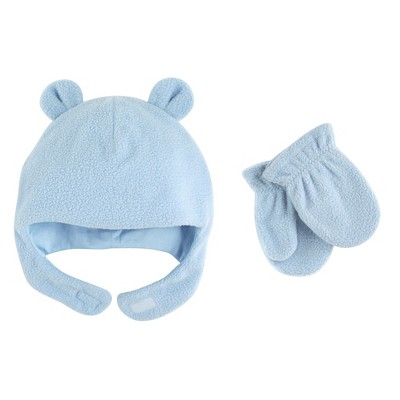 Luvable Friends Toddler Boy Beary Cozy Hat And Mitten Set 2pc, Light ...