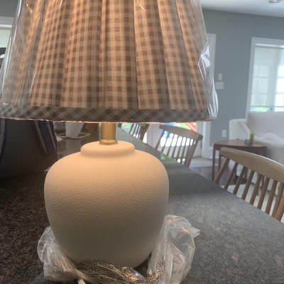 NWT threshold studio McGee ceramic deals lamp gingham shade