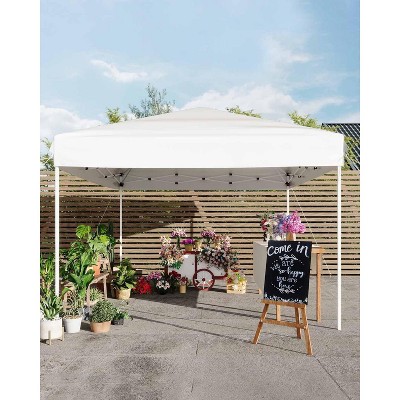 10x10 Pop Up Canopy Tent with 4 Sandbags & Carrying Bag Outdoor Canopy Tent with 3 Adjustable Heights