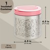 Juvale 22oz Stainless Steel Insulated Food Container with Handles - Cold and Hot Food Storage for Lunch, Travel (Pink) - 4 of 4