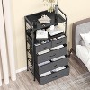 COZONY 5-Drawer Dresser Storage Organizer with Fabric Bins, Wood Top & Sturdy Steel Frame, Easy-Pull Handles — Space-Saving for Bedroom & Hallway - 4 of 4