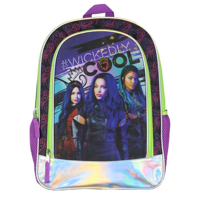 Disney Descendants Backpack Wickedly Cool Mal Uma Evie School Travel Backpack Purple, 1 of 6