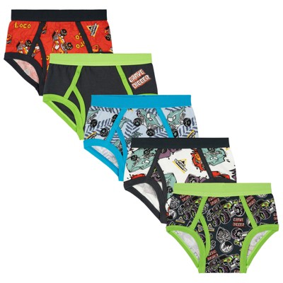 Monster Jam Grave Digger El Toro Loco Megalodon Truck 5 Pack Briefs Underwear Toddler