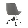 TiramisuBest Contemporary Adjustable Grey PU Leather Office Chair with Casters - 3 of 4