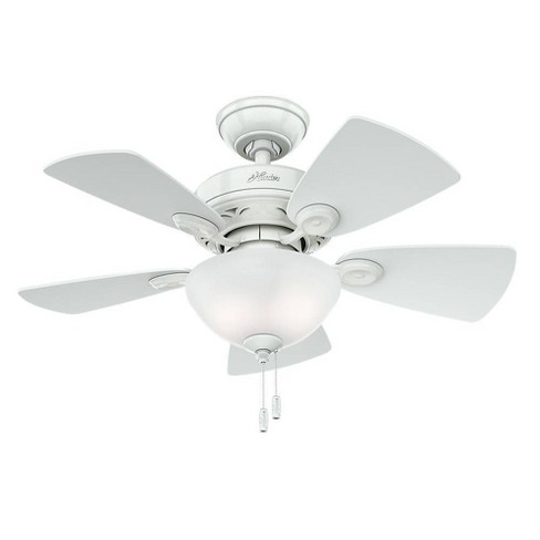 34 Watson Ceiling Fan White Includes Energy Efficient Light Hunter Target