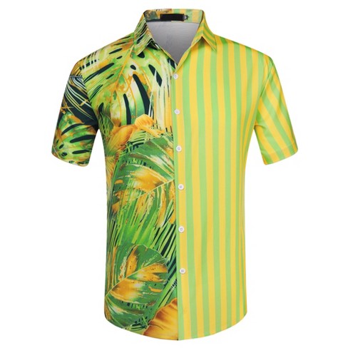 Green and best sale yellow striped shirt