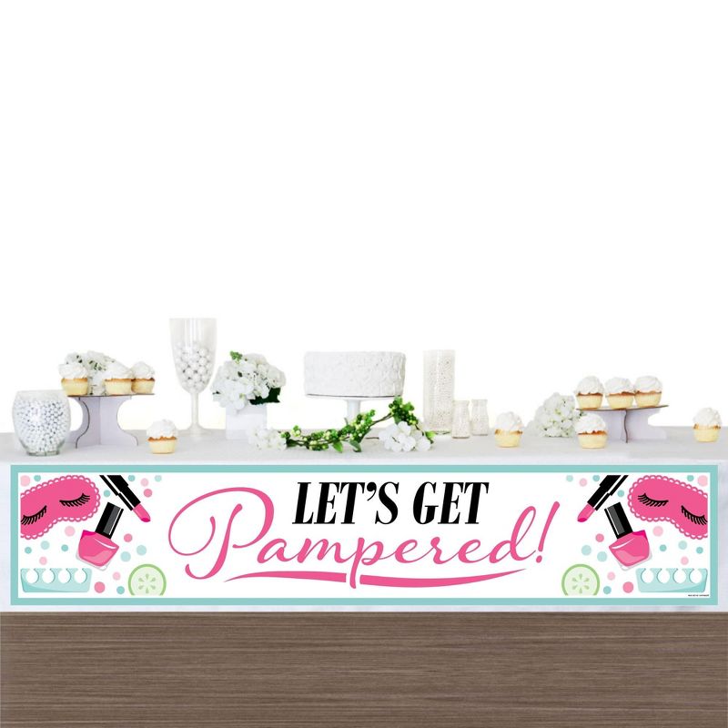 Big Dot of Happiness Spa Day - Girls Makeup Party Decorations Party Banner, 3 of 8