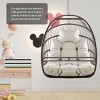 Indoor Or Outdoor Hammock Egg Basket Chair,Hanging Chair With Cushion And Metal Frame,Woven Rattan Patio Lounge Hammock Chair-Coolbibila - 2 of 4