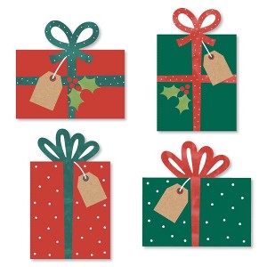 Big Dot of Happiness Happy Holiday Presents - DIY Shaped Christmas Party Cut-Outs - 24 Count - 1 of 4