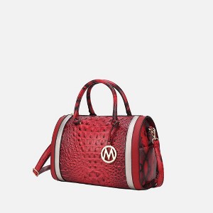 MKF Collection Eleanor Faux Crocodile-Embossed Vegan Leather Women’s Satchel by Mia K - 1 of 4