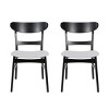 Dining Chairs Set of 2 Mid-Century Upholstered with Rubberwood Legs & Wide Seat for Dining Room or Kitchen-Baofuwish - 3 of 4