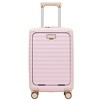 Whisen 5-Piece ABS Luggage Set with 3 Different Size Front Opening Suitcases and 2 Toiletry Bags, USB Port, Cup Holder, TSA Lock - 3 of 4
