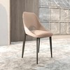 LeisureMod Amalfi Modern Dining Chair, Upholstered Fabric Seat with Metal Legs, Comfortable Accent Seating for Kitchen, Dining Room, or Office - 2 of 4