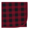 Touched by Nature Baby Boy Organic Cotton Swaddle Blanket and Headband or Cap, Buffalo Plaid, One Size - 4 of 4