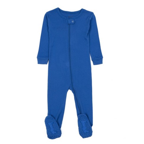 Leveret Footed Cotton Pajamas Solid Royal Blue 2 Year Target