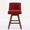 DOMETOUR Counter Height Swivel Barstools 26'' H Upholstered Bar Stools Set of 2 - 3 of 4