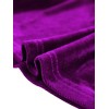INSPIRE CHIC Women's Elegant Sweetheart Neck Long Sleeve Velvet Peplum Top - 4 of 4