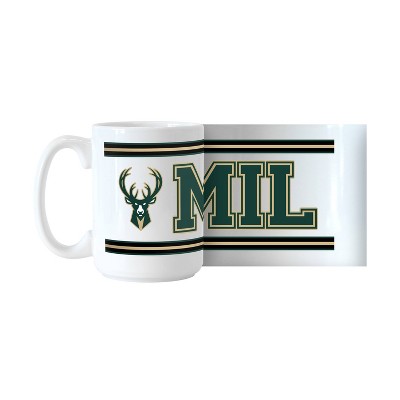 NBA Milwaukee Bucks Stripe Sublimated Mug - 15oz