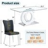 NicBex Dining Table Set for 4 Kitchen Table Rectangular Transprant Tempered Glass Dining Tabletop with 4 PU Chairs - 4 of 4
