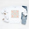 Simply Sage Market Women's Graphic Sweatshirt Wavy Checkered Flowers - 3 of 3