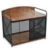 42.8" Heavy Duty Large Dog Crate,Farmhouse Dog Crate With Wooden End Table,Pet Crate Furniture,Dog Crate Furniture For Large Dogs-Cuddlewood - 3 of 4