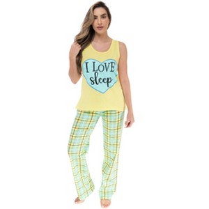 Just Love Womens Tank & Pant Cute Pajama Set - Ribbed PJ Sets Sleepwear Loungewear - 1 of 3