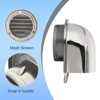 Unique Bargains Exterior Wall Grille Louvered Stainless Steel Outdoor Exhaust Air Vent Cover - 4 of 4