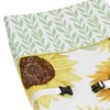 Sweet Jojo Designs Girl Changing Pad Cover Sunflower Yellow and Green - 4 of 4