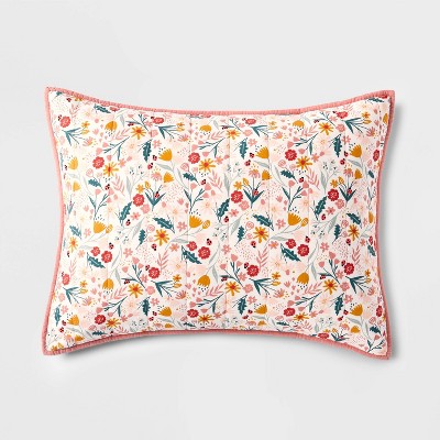 Floral Cotton Reversible Kids Sham Pillowfort Target