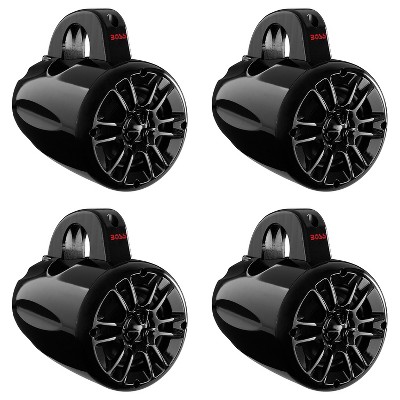  Boss Audio 500W 2-Way Amplified Bluetooth Marine ATV Speakers, Pair (4 Pack) 