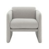 Teddy Fabric Waved Arm Chair with Metal Arm Decorations, Accent Chair for Living Room, Bedroom, Office - 4 of 4