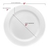 Smarty Had A Party 9" White with Silver Edge Rim Plastic Buffet Plates - 60 pcs - 3 of 3