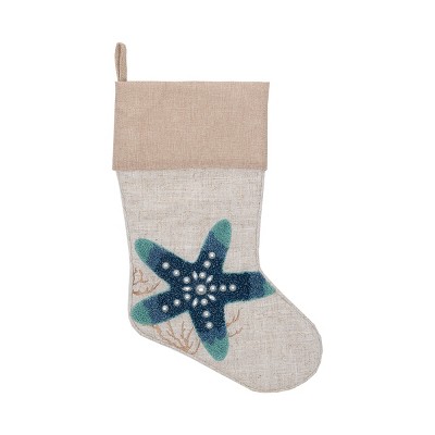 C&F Home Star Fish Indigo Stocking