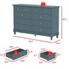 FUFU&GAGA 10 Drawer Horizontal Dresser Wooden Leg Chest of Drawers Choice for Bedroom - 4 of 4