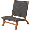 Balkene Home 64010 Costa Rica Outdoor Modern Lounge Chair Eucalyptus Wood, Woven Web Seat, Mid Century Design, Reclining, Charcoal Gray - 2 of 4