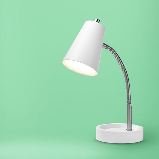 white desk lamp