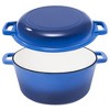 Dexmalle 2-in-1 Blue Cast Iron Dutch Oven Pot with Lid,Safe up to 500° F - 4 of 4