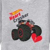 Men's - Hot Wheels - Valentine's Heart Crusher Graphic Fleece Sweatshirt - 2 of 4