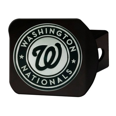 MLB Washington Nationals Chrome Metal Hitch Cover - Black