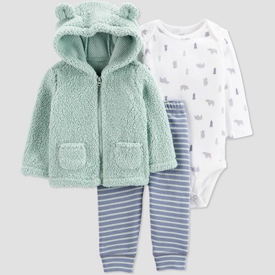 Image of Baby Boys' Sherpa Top & Bottom Set - Just One You® made by carter's Mint Green 3M