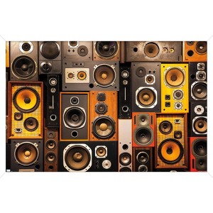 Trends International Retro Speaker Wall Framed Wall Poster Prints - 1 of 4