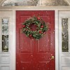24" Prelit LED Christmas Wreath with Red Ornaments and Berries Warm White Lights - National Tree Company - 2 of 4